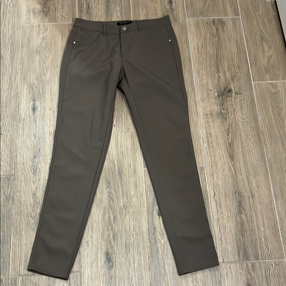Lafayette 148 Pants New York Mercer Trousers Nougat Brown Dark Tan Stretchy Fall - Picture 11 of 13